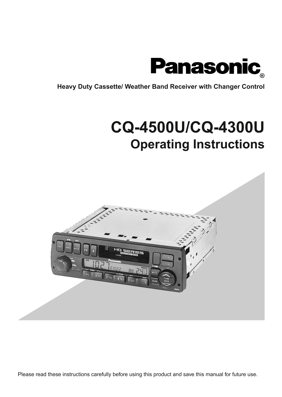 Panasonic CQ4500U User Guide - Page 1