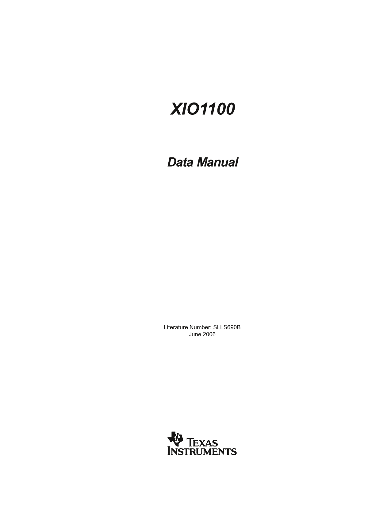 Texas Instruments XIO1100 Data Manual - Page 1