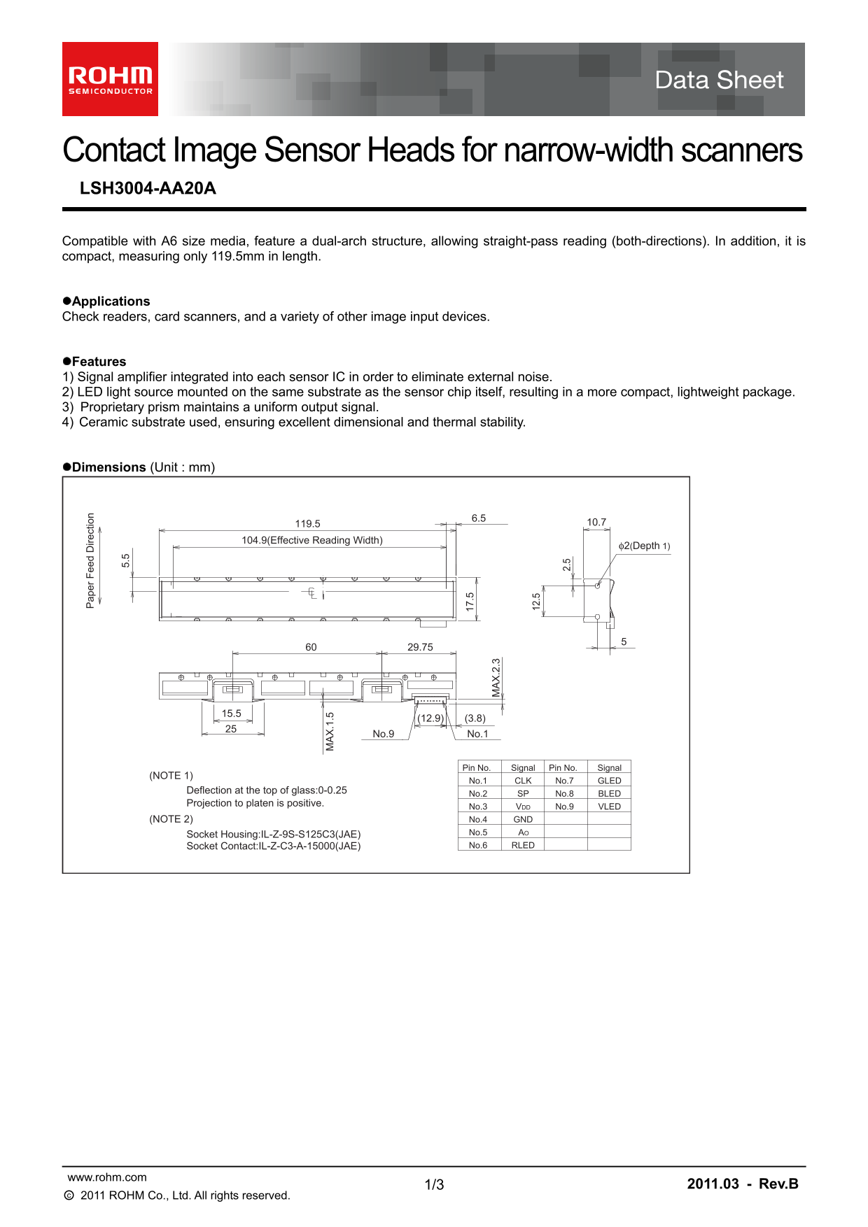 ROHM LSH3004-AA20A User Guide and Manual - Page 1