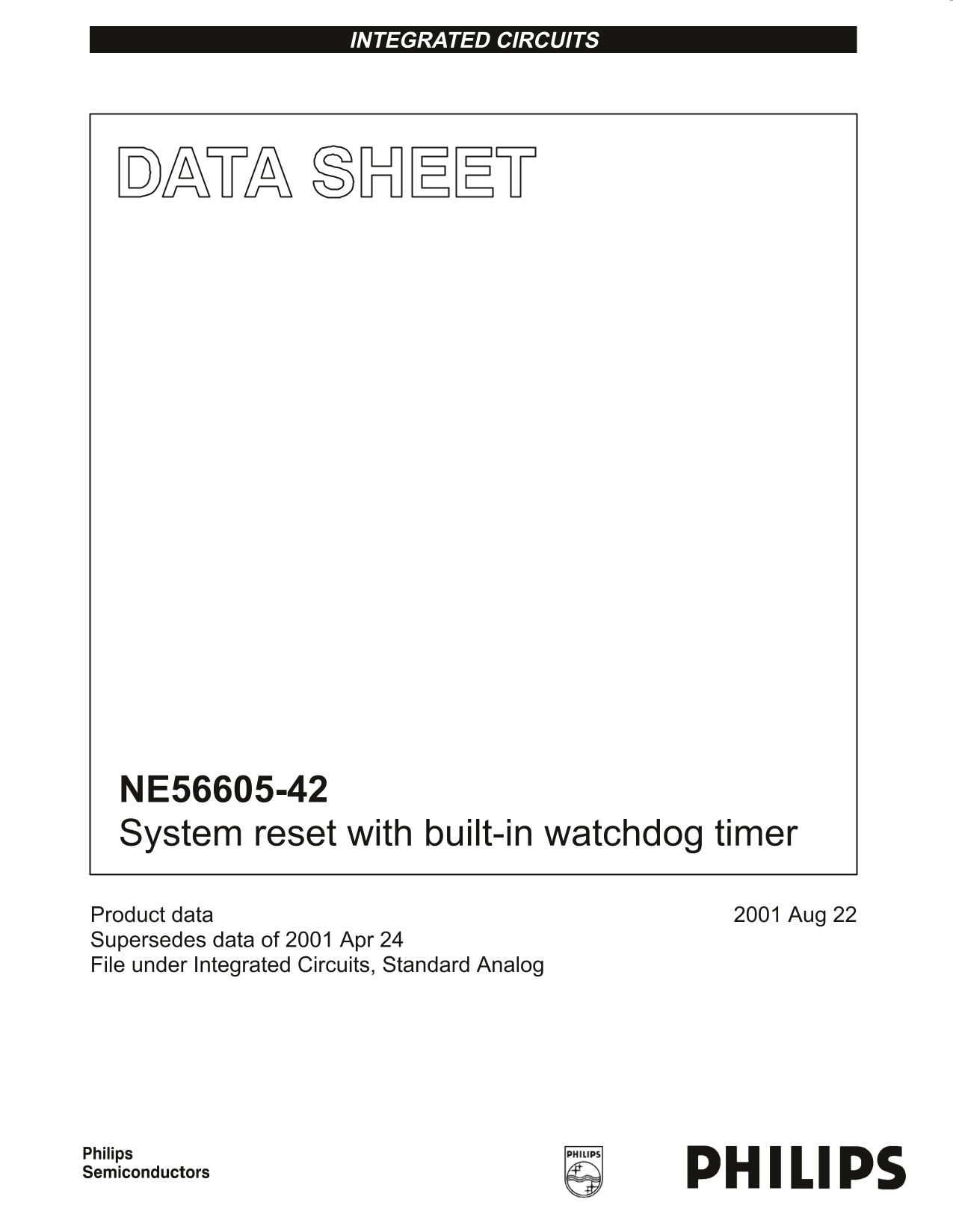 PHILIPS System reset with built-in watchdog timer User Guide Data Sheet - Page 1