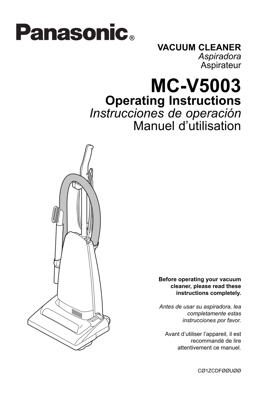 Panasonic MC-VC5003 User's Guide - Page 1