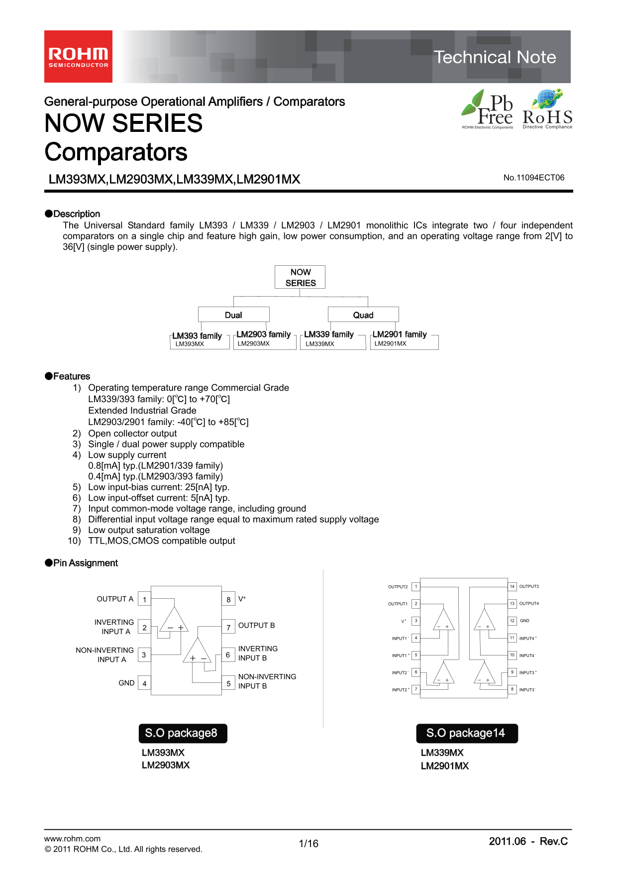 RoHM LM393MX Technical Note - Page 1
