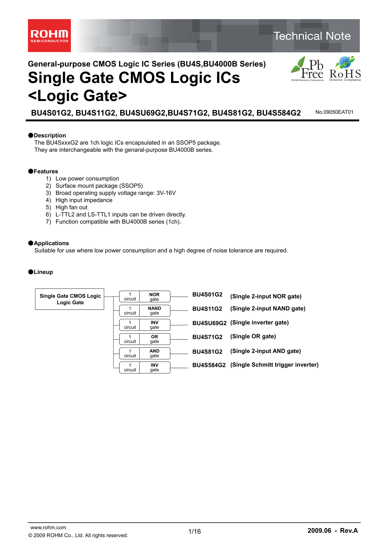 Rohm BU4SU69G2 Technical Note - Page 1