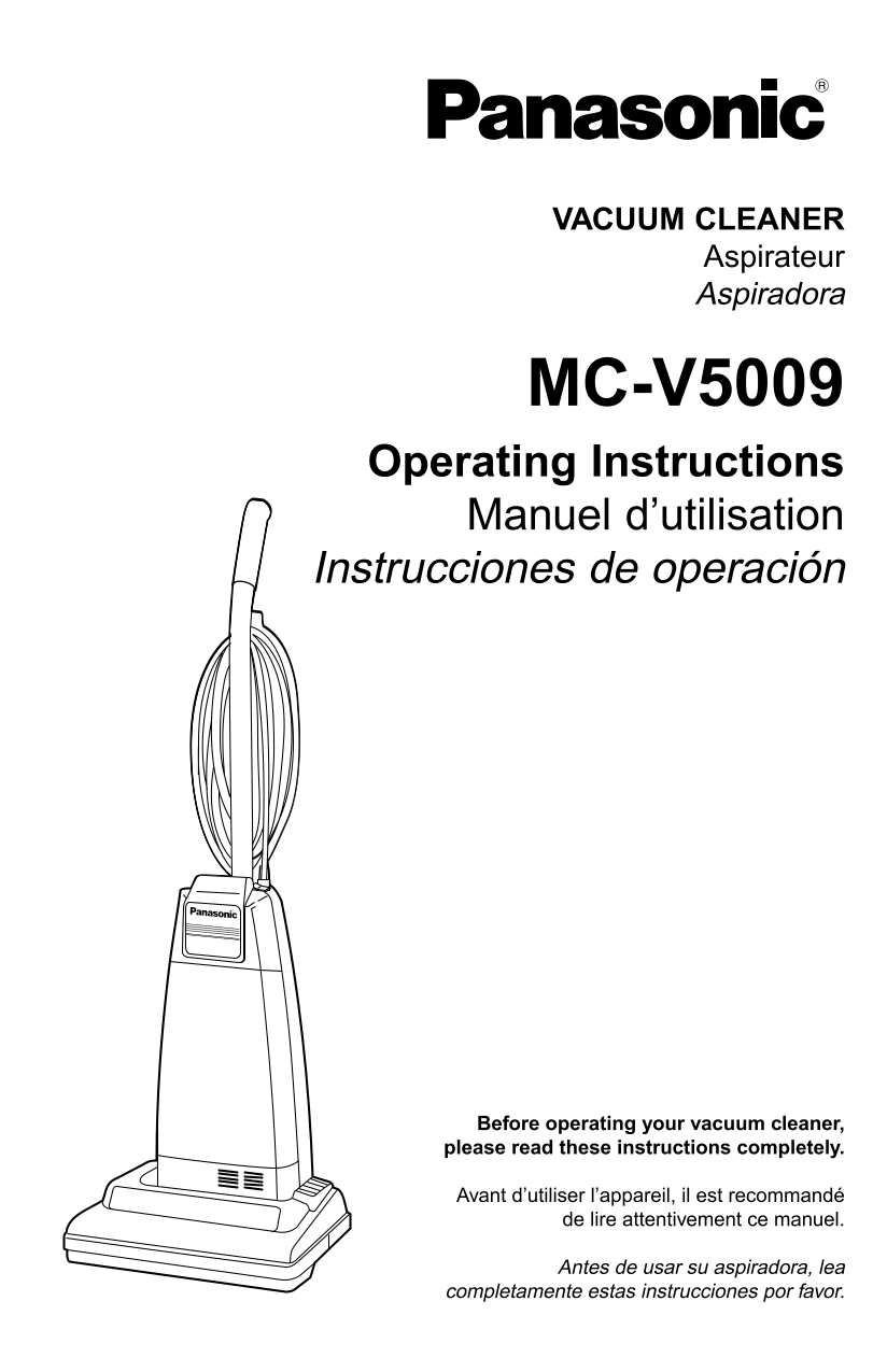 Panasonic MC-VC5009 User Guide - Page 1