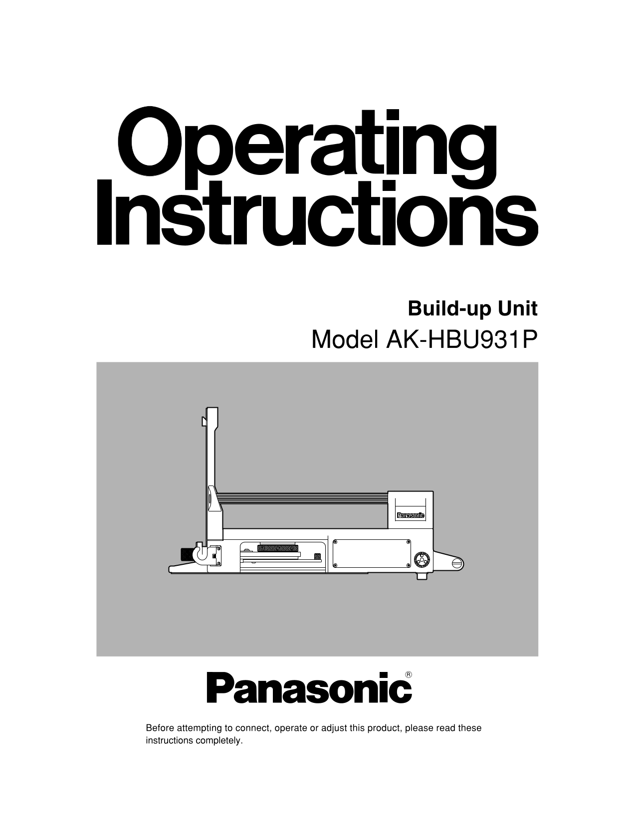 Panasonic AKHBU931P User Guide - Page 1