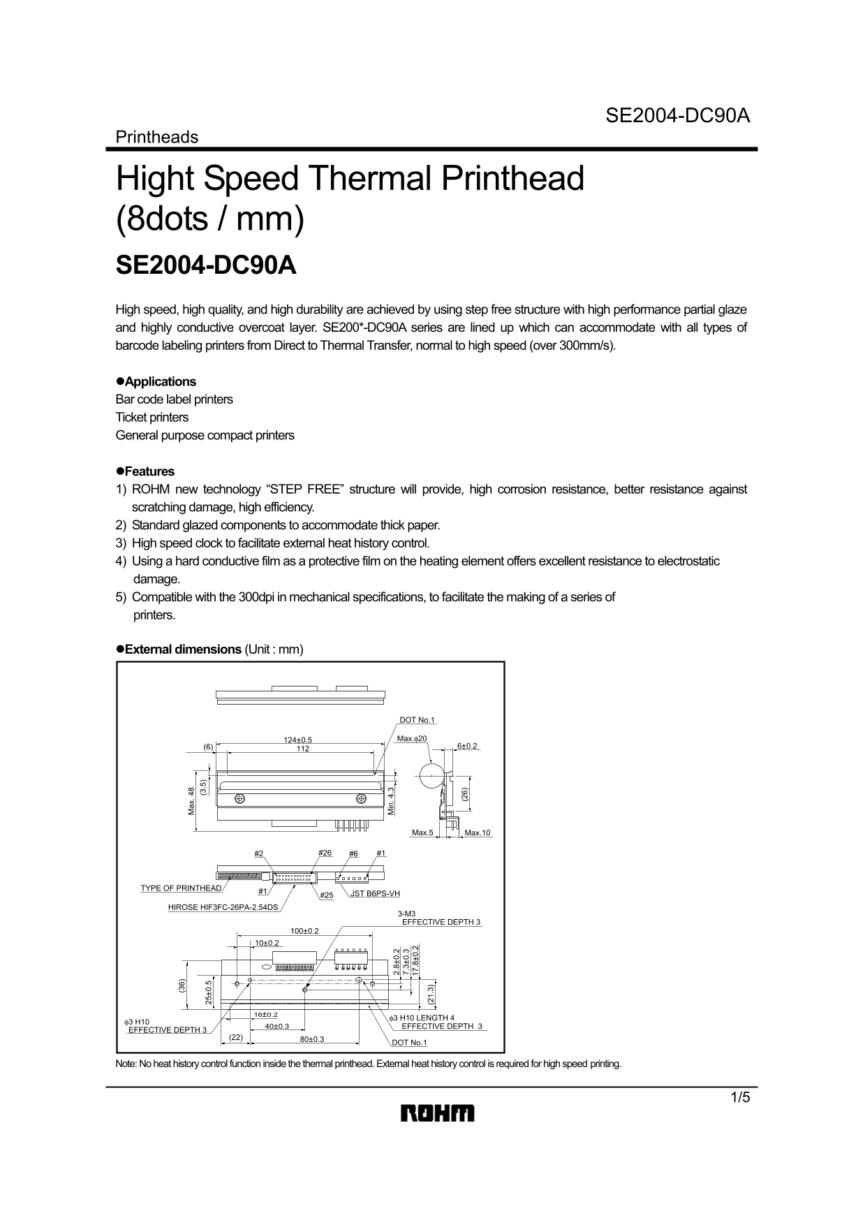 ROHM SE2004-DC90A User Guide and Manual - Page 1