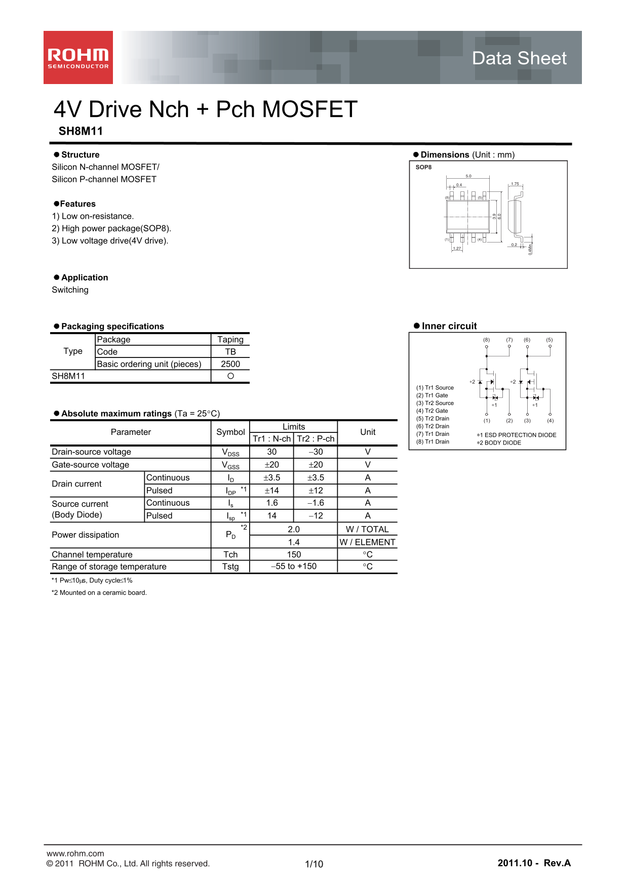 ROHM SH8M11 User Guide - Page 1
