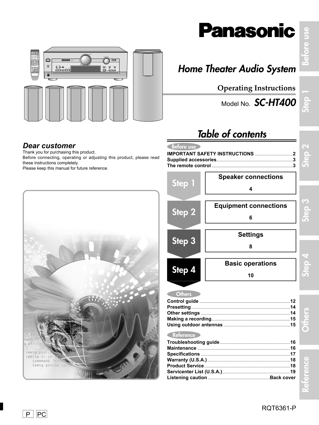 Panasonic SC-HT400 User Guide and Manual - Page 1