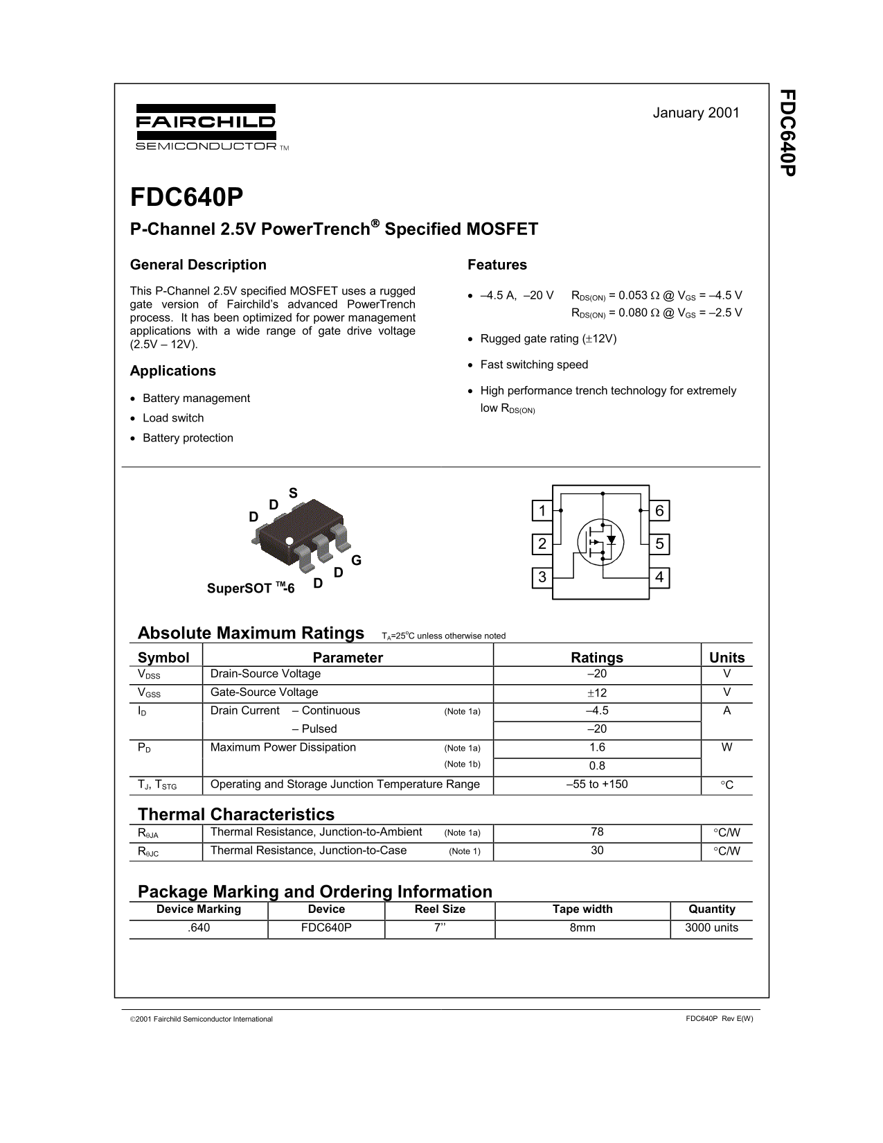 Fairchild FDC640P User Guide - Page 1